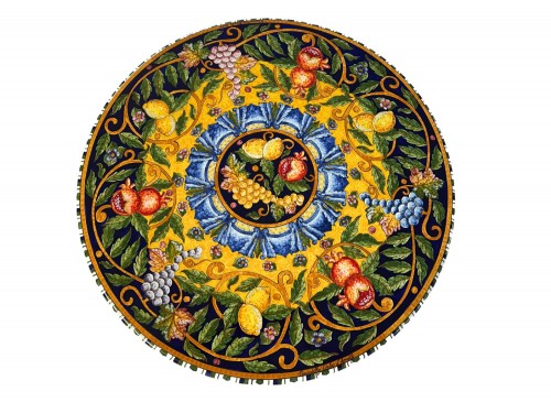 Coffee Table "Mixed Fruit" Blue - Yellow (from 16 to 23,60 inches)