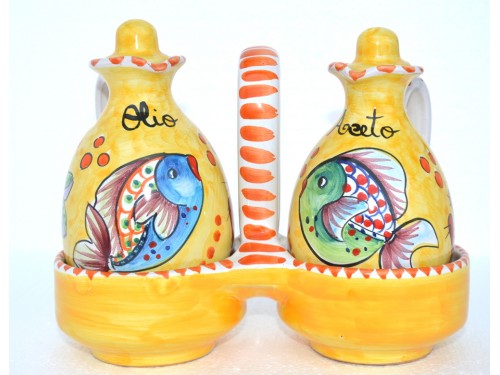 Oil & Vinegar Set Fishes yellow