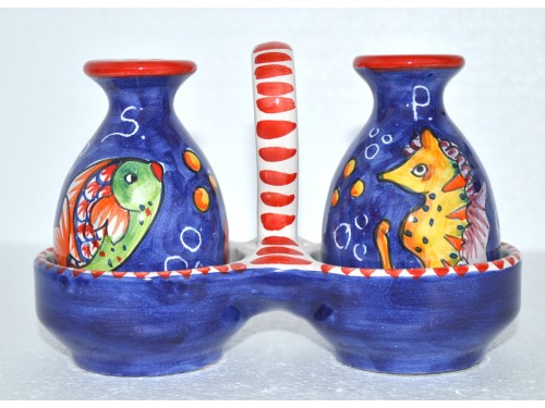 Salt & Pepper Set Fishes Blue