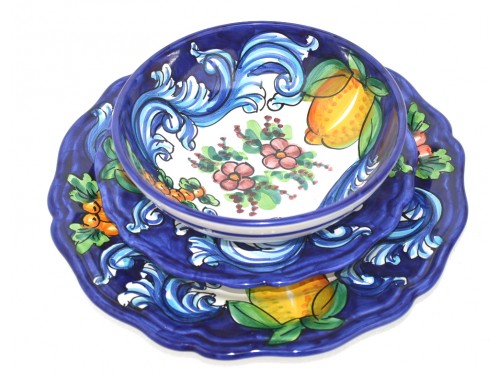 Set Dishes Barocco Blue