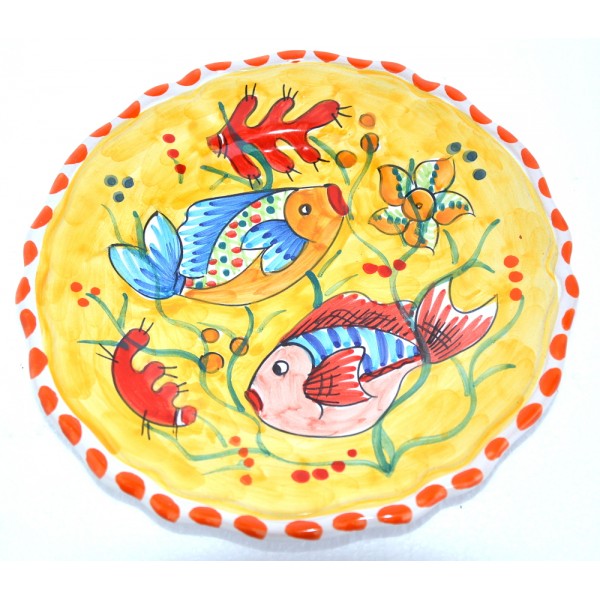Set Dishes Fishes yellow