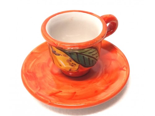 Espresso Cup & Saucer Lemon orange