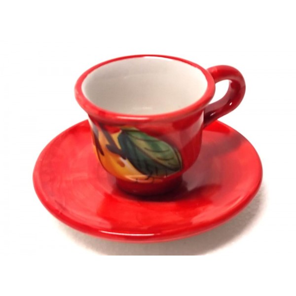 Set 4 Espresso Cup & Saucer Lemon