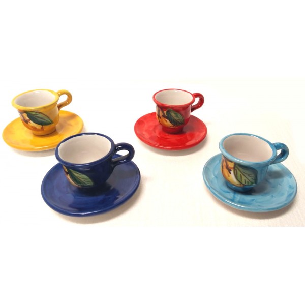 Set of 4 hand painted Espresso Cups