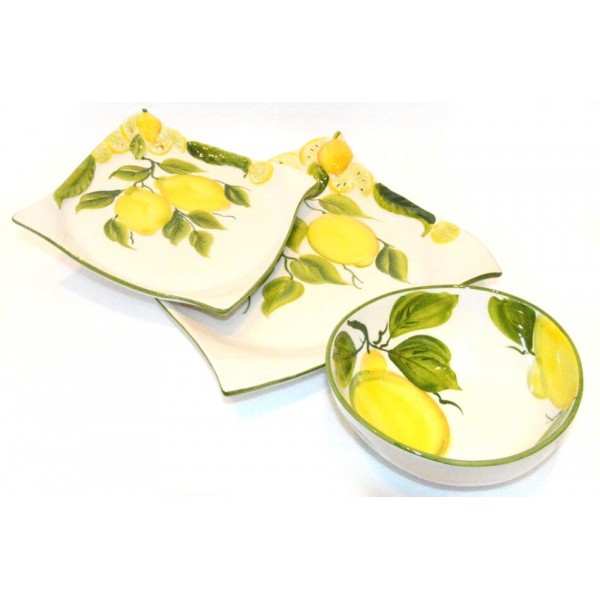 Set Dishes Lemon B. Set of dishes Piccadilly Costa d'Amalfi