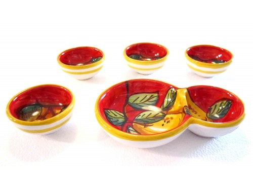 Small appetizer set lemon red