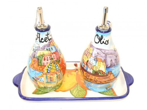 Oil - Vinegar Set Coast Blue