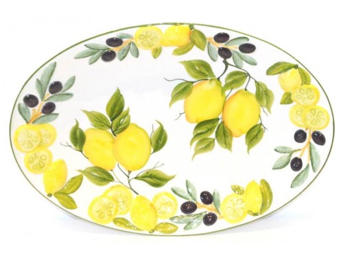 Oval Plate Lemon Olives
