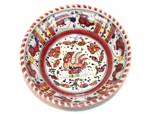 Soup bowl Rooster Red