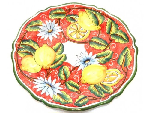 Serving Plate Lemon Italy Red