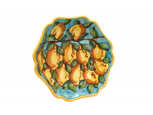 Serving scalopped bowl lemon green