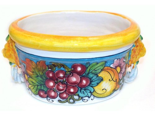 Oval Planter Pot Red Grapes