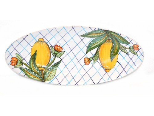 Oval (pointy) Plate Lemon Lines