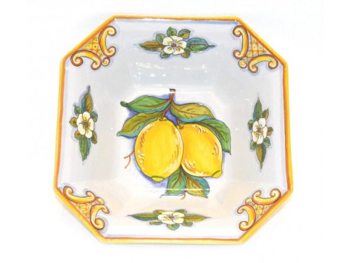 Octagonal Fruit Bowl Lemon