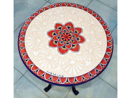 Coffee Table Peacock Red (from 16 to 23,60 inches)