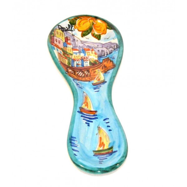 Poggia Mestolo In Legno Naturale - Portaposate Da Banco Per Cucchiai, Spatole, 18x10 Cm - Foto 9