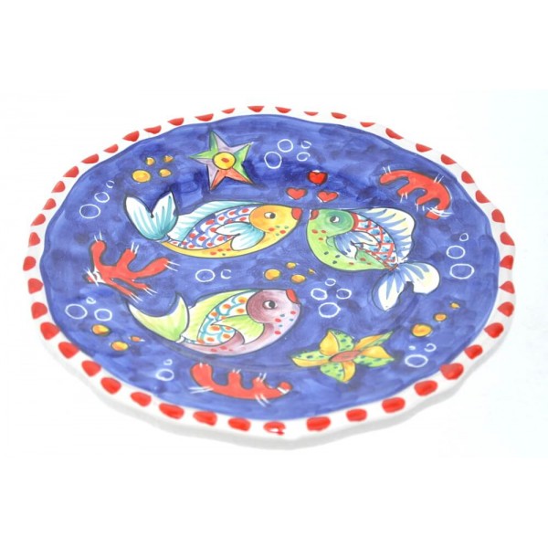 Dinner Plate Fishes blue Plates Piccadilly Costa d'Amalfi