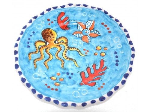 Salad Plate Fishes Light Blue