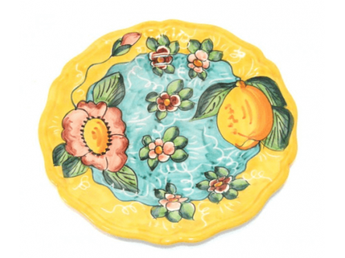 Salad Plate Lemon / Flowers yellow