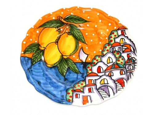 Piatto Frutta Casette arancione