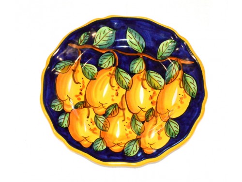 Dinner Plate Lemon Blue