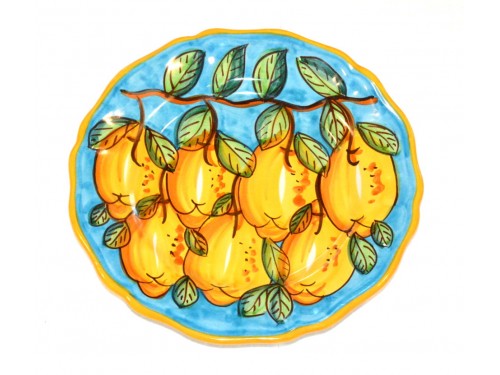 Dinner Plate Lemon light Blue