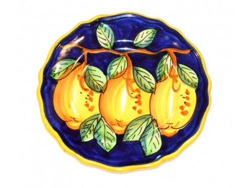 Salad Plate Lemon Blue