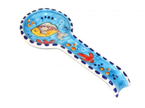 Big Spoon Rest Fish Light Blue