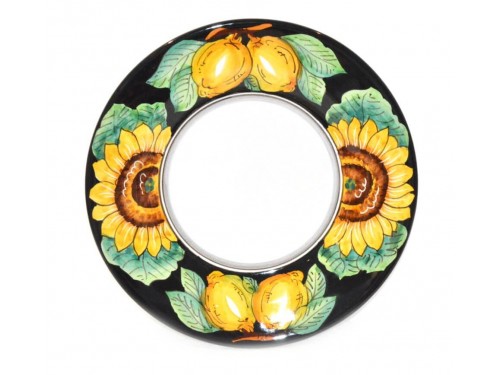 Dinner Plate Lemon Sunflower Black