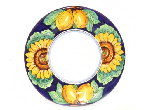 Dinner Plate Lemon Sunflower Blue