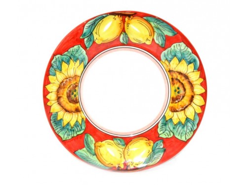 Salad Plate Lemon Sunflower red