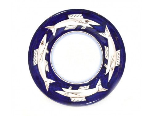 Dinner Plate Anchovies Blue