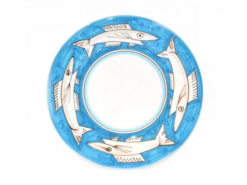 Salad Plate Anchovies Light Blue