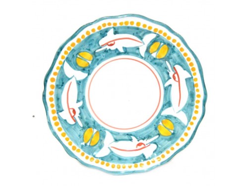 Salad Plate Shark Aquamarine