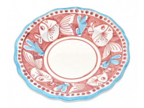 Pasta Plate puffer fish pink