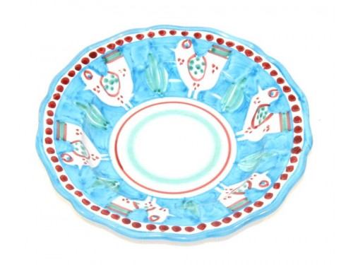 Pasta Plate birds light blue