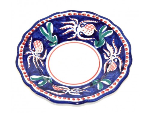 Pasta Plate Octopus blue