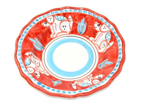 Pasta Plate Dog Red