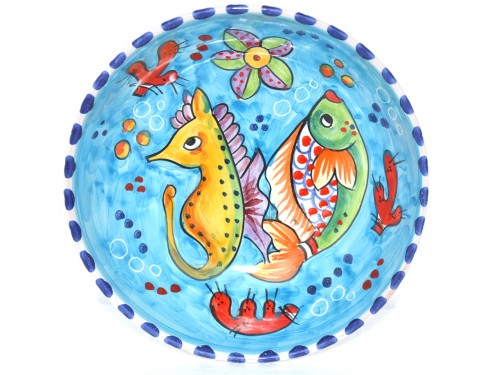 Soup bowl Fishes Light Blue