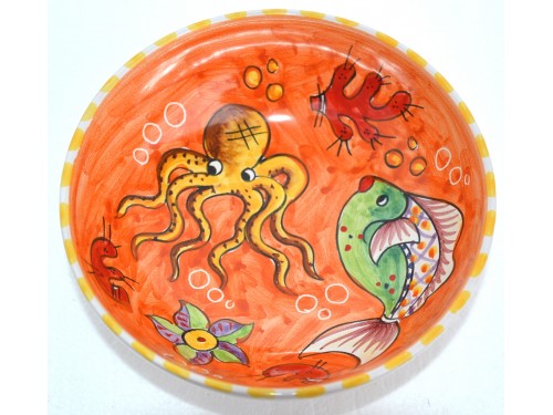 Soup bowl Fishes orange