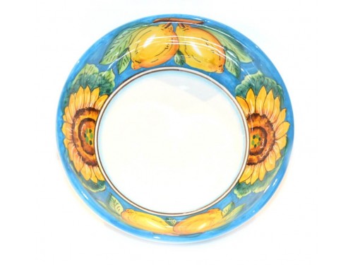 Soup bowl Lemon Sunflower light blue