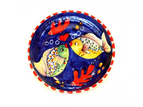 Soup bowl Fishes Blue