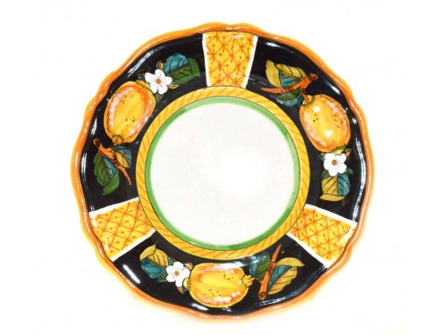 Dinner Plate Lemon Conca black