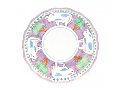 Pasta Plate cow purple