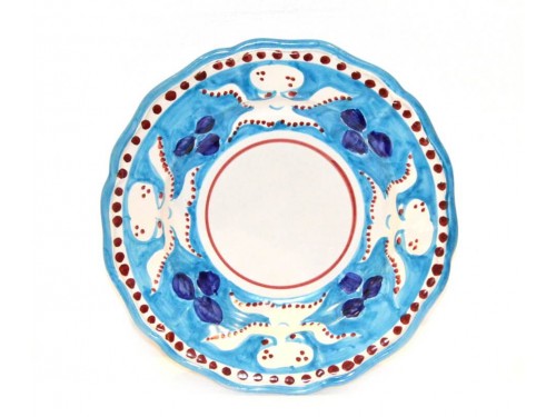 Pasta Plate Octopus Light Blue