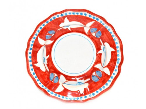 Pasta Plate Shark Red