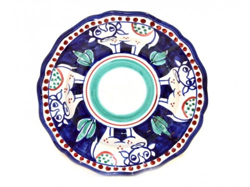 Piatto Fondo Mucca Blu