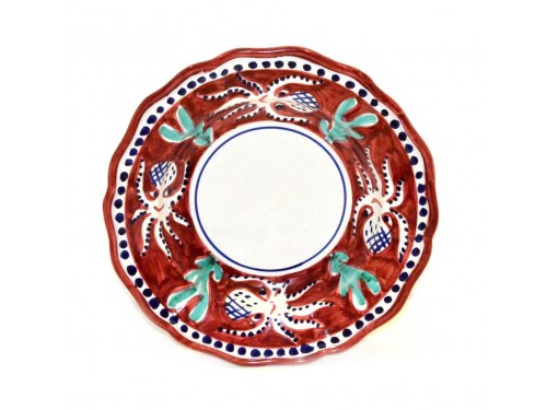Pasta Plate Octopus Brown