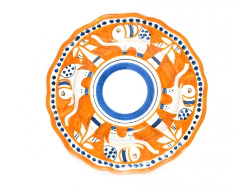 Pasta Plate Elephant Orange