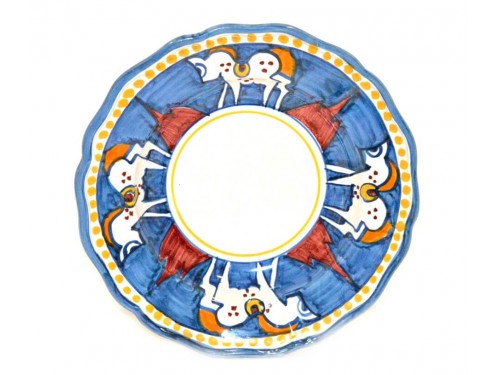 Pasta Plate Horse Blue